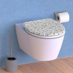 Duroplast WC-Sitz MOSAIK GRAU, mit Absenkautomatik