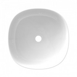 Waschbecken Keramik - TASSONI CUBE Aufsatzwaschtisch für das Bad, Weiß