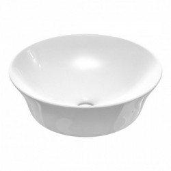 Waschbecken Keramik - TASSONI BOWL Aufsatzwaschtisch für das Bad, Rund, Weiß