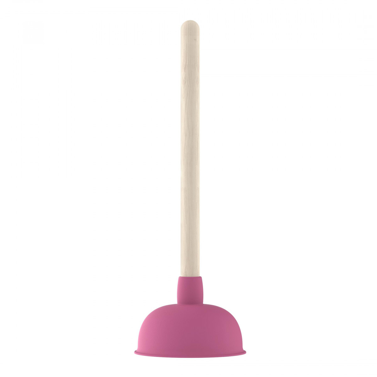 Saugglocke, Pömpel in Pink mit Holzgriff, Ø 140 mm