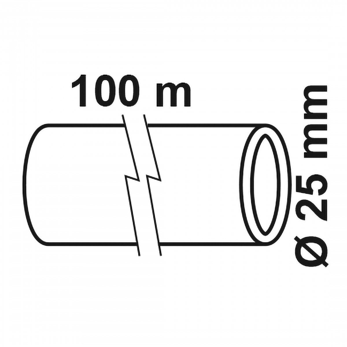 KIRCHHOFF 100m HDPE Rohr -ø 25 mm