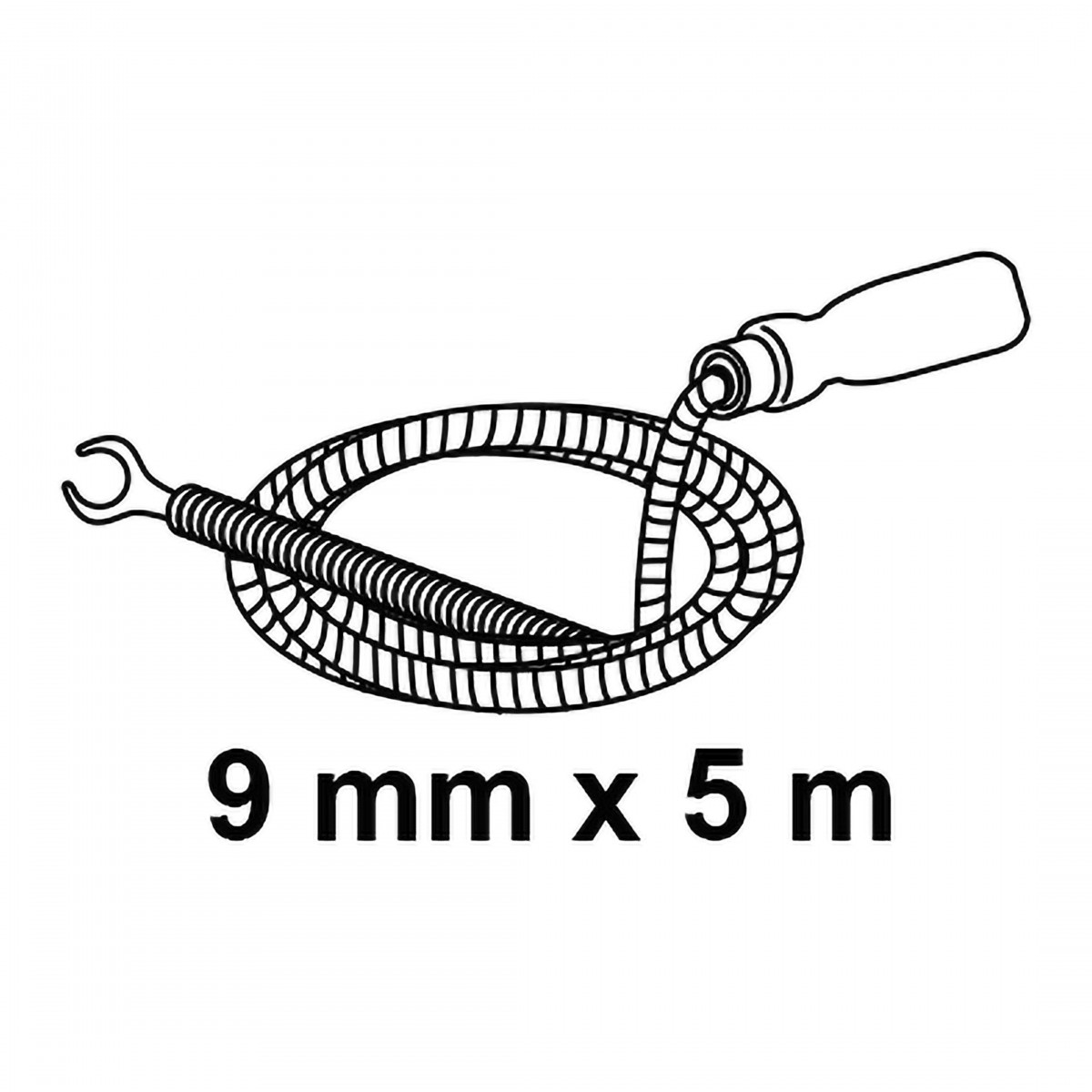 Rohrreinigungsspirale, 9 mm x 5 m