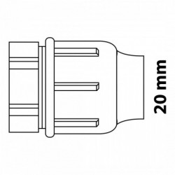 Fitting Endstück, 20 mm, Klemmfitting für HDPE