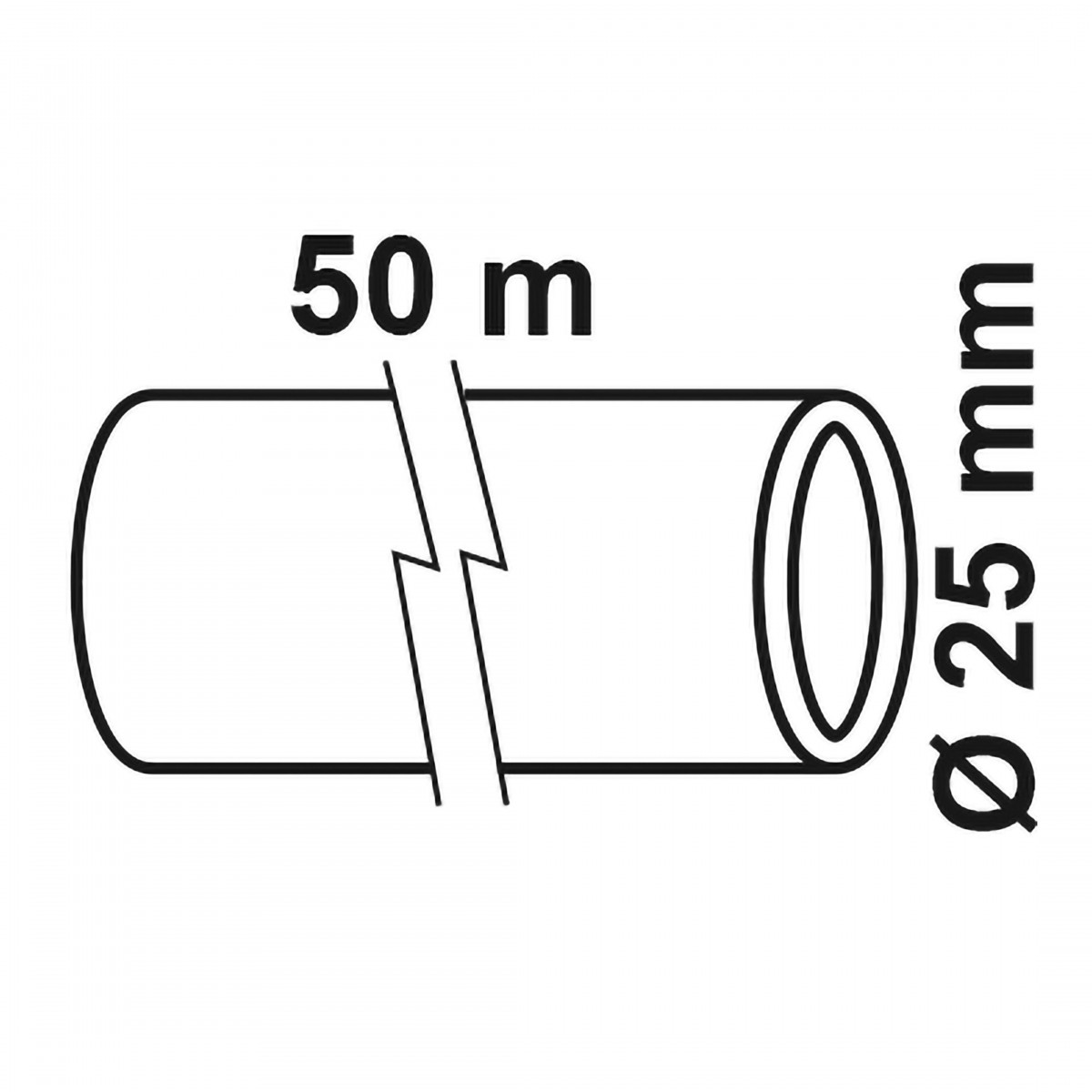 KIRCHHOFF 50m HDPE Rohr -ø 25 mm