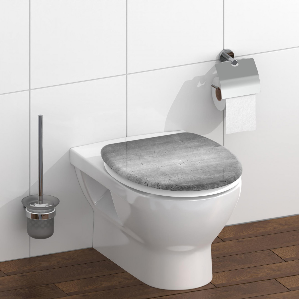 Duroplast WC-Sitz Industrial Grey, mit Absenkautomatik