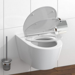 Duroplast WC-Sitz SLIM Grey, mit Absenkautomatik und Schnellverschluss