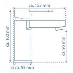 ELEPHANT Waschtischarmatur, Chrom