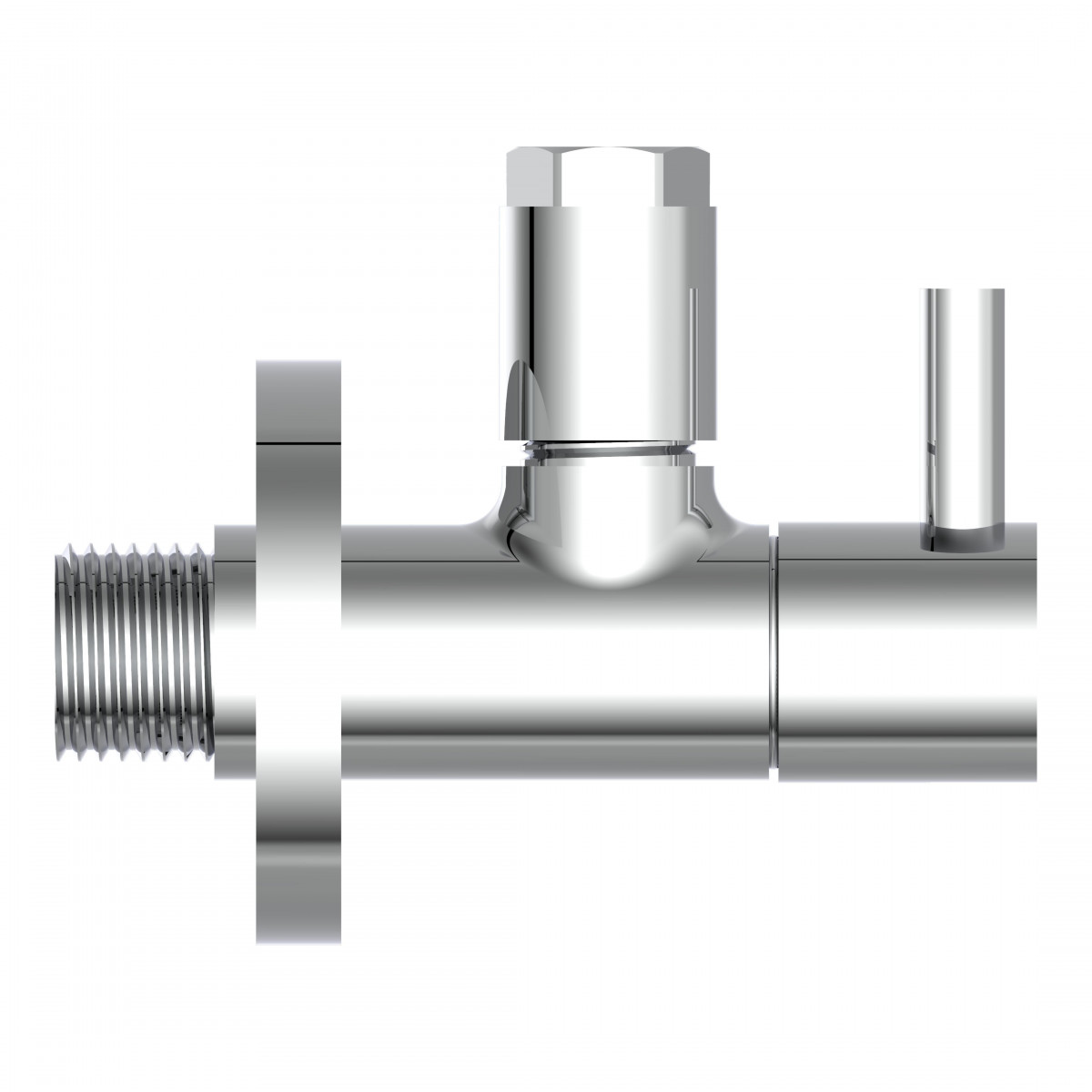 Universal Eckventil mit Schnellverschluss in Chrom