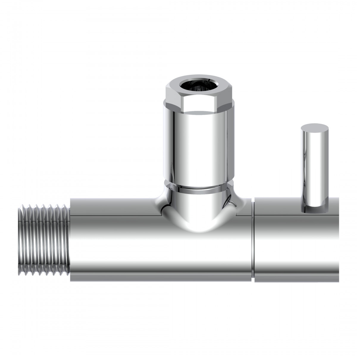 Universal Eckventil mit Schnellverschluss in Chrom