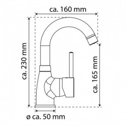 Waschtischarmatur FUTURA, Schwarz matt/Chrom