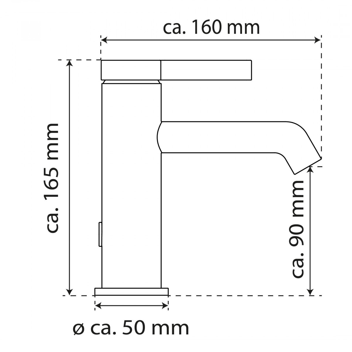 Waschtischarmatur WT 11, Schwarz