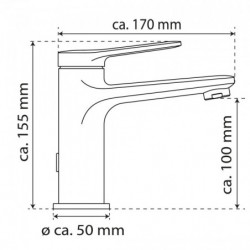 Waschtischarmatur WT 12, Chrom