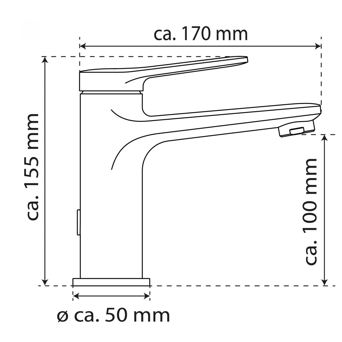 Waschtischarmatur WT 12, Chrom