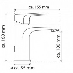 Waschtischarmatur WT 13, Chrom