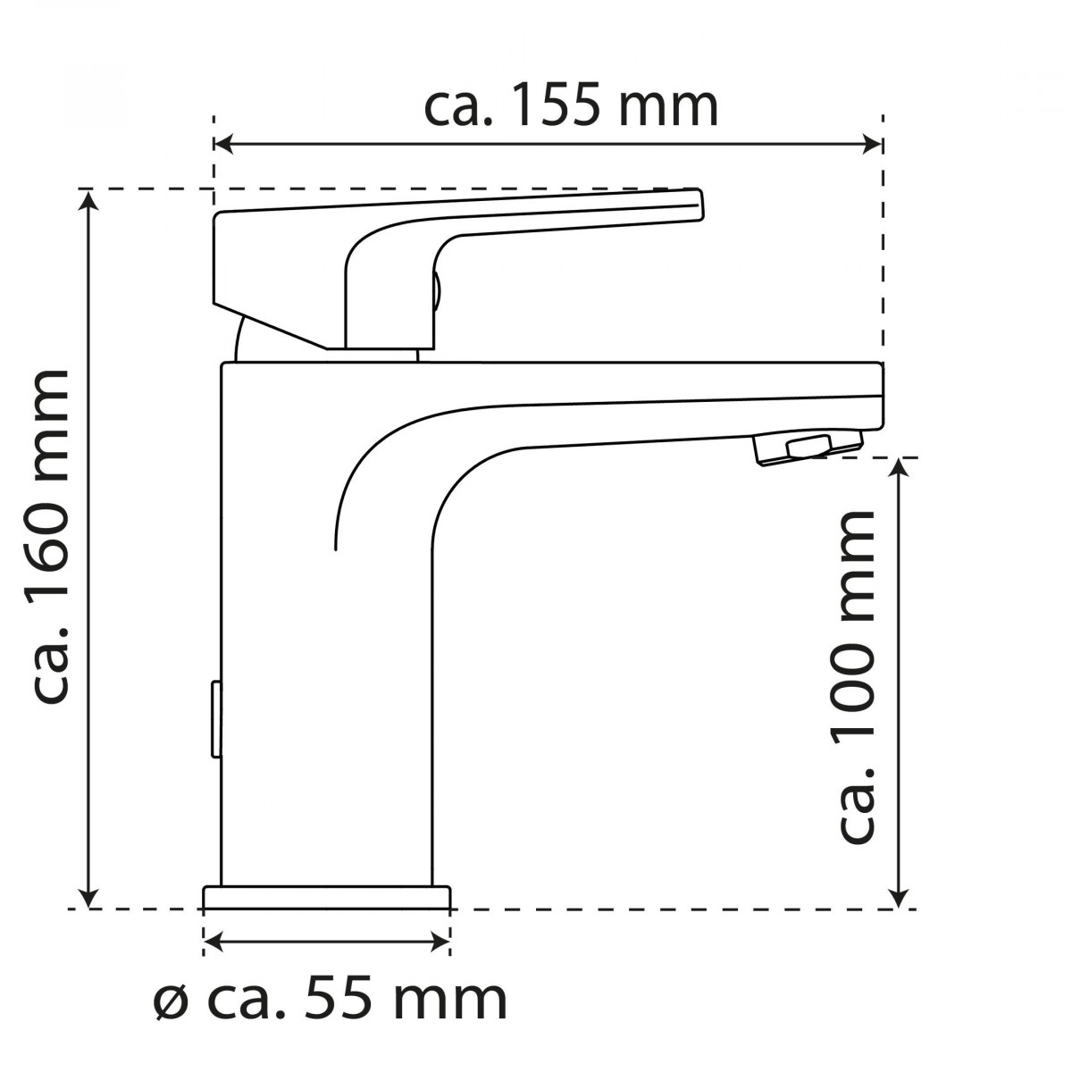 Waschtischarmatur WT 13, Chrom