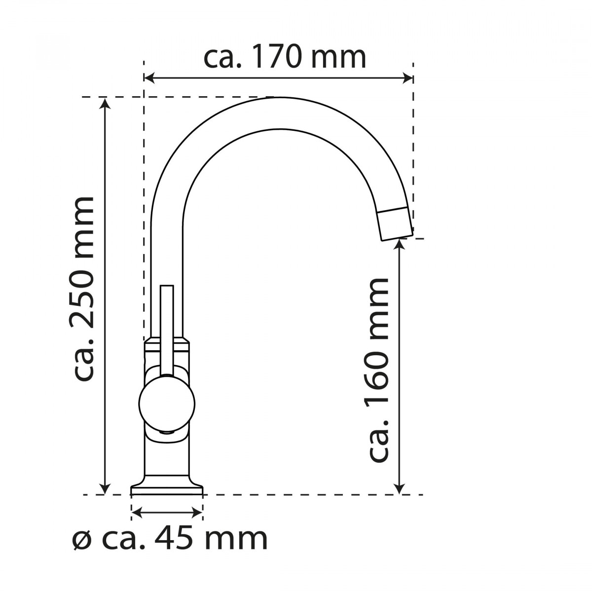 Waschtischarmatur WT 14, Chrom