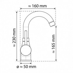 Waschtischarmatur FUTURA, Schwarz matt