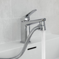 Waschbecken Handbrause, Bidet Handbrause, mit Wandhalterung und Brauseschlauch, Chrom