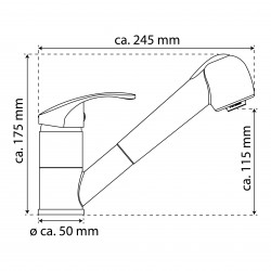 Küchenarmatur K2, Chrom, Hochdruck