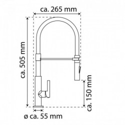 Küchenarmatur K4, Chrom, Hochdruck