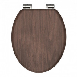 MDF WC-Sitz DARK WOOD, mit Absenkautomatik