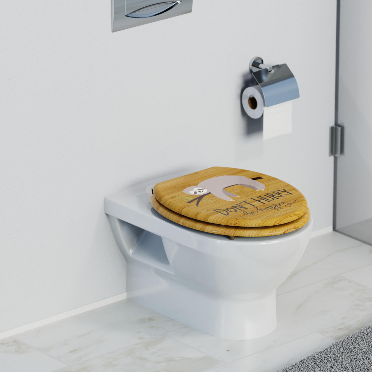 MDF WC-Sitz DONT HURRY, mit Absenkautomatik