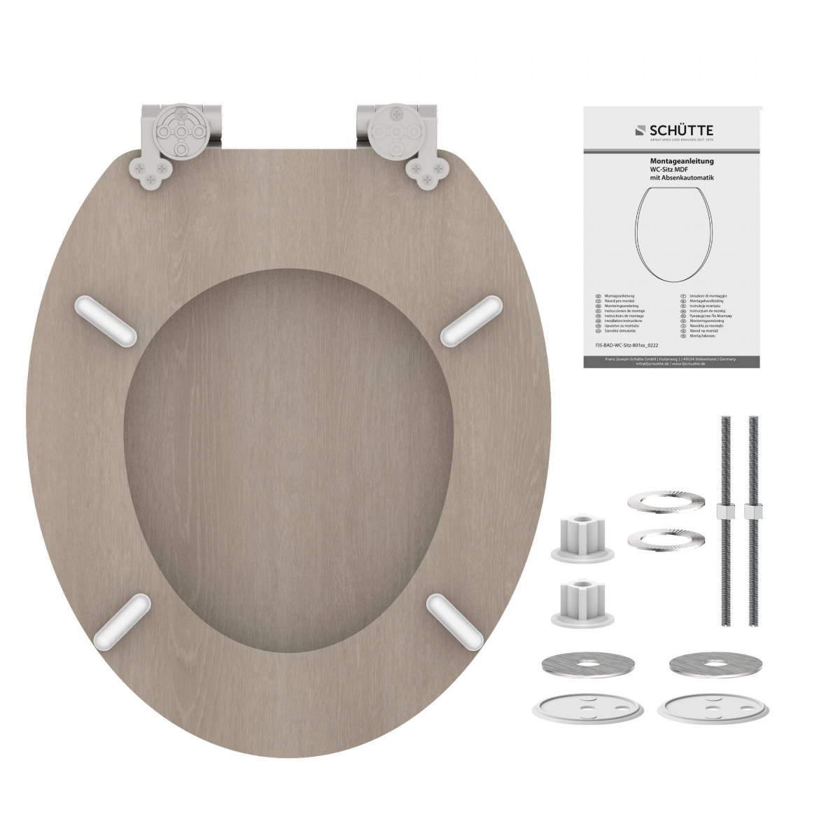 MDF WC-Sitz MODERN WOOD, mit Absenkautomatik