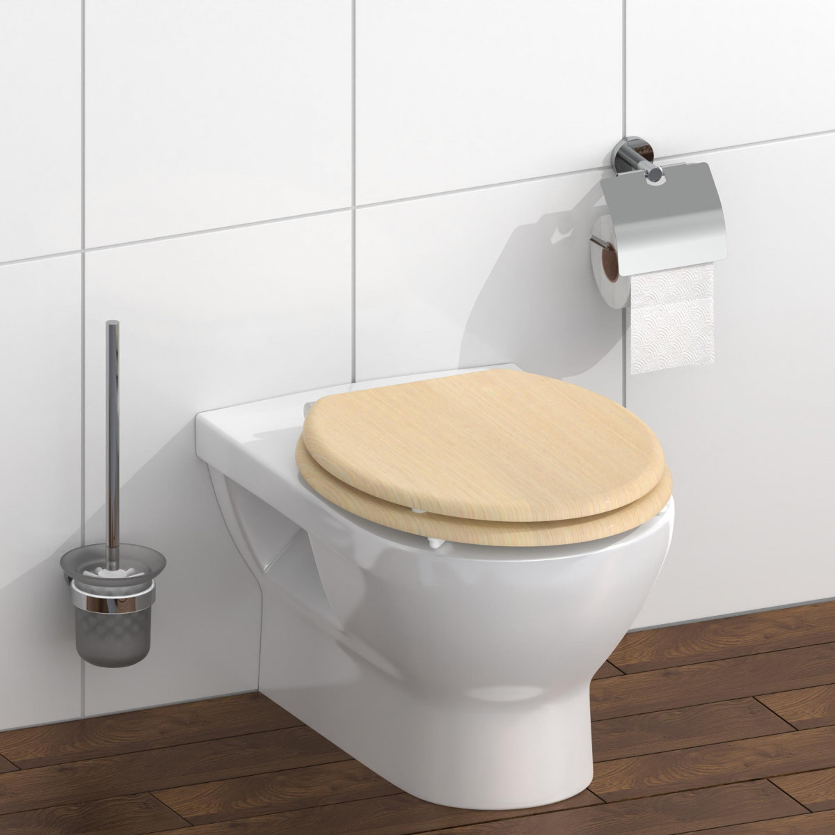 MDF WC-Sitz NATURAL WOOD, mit Absenkautomatik