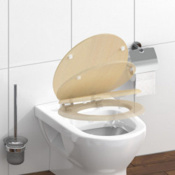 MDF WC-Sitz NATURAL WOOD, mit Absenkautomatik