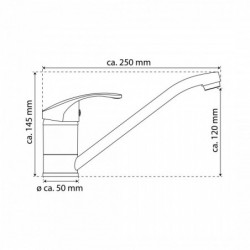 Küchenarmatur K1, Chrom, Niederdruck