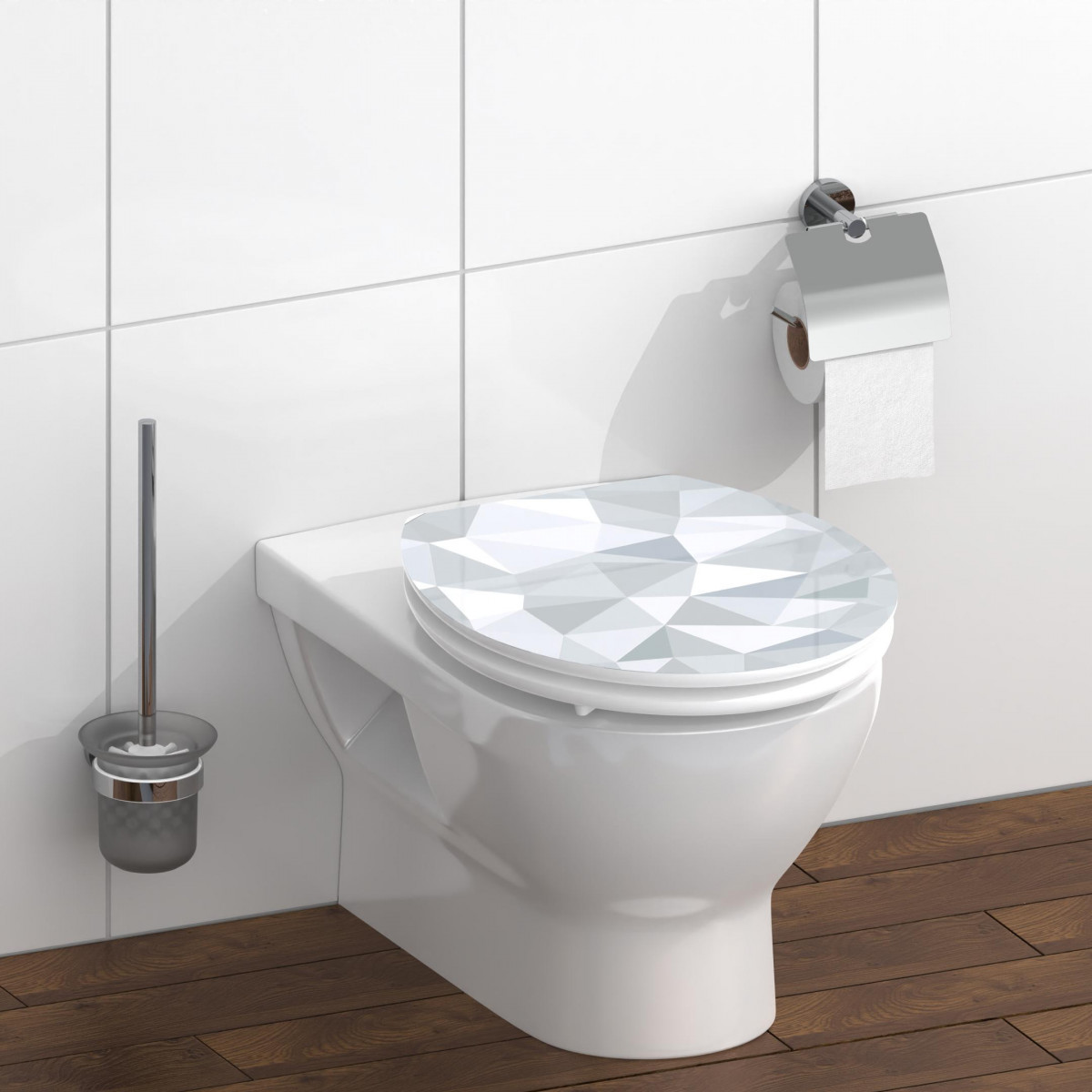 MDF High Gloss WC-Sitz DIAMOND, mit Absenkautomatik