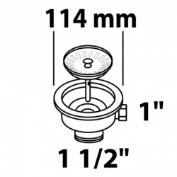 ECO-SAVE Korbventil, Grau, 1 1/2" AG