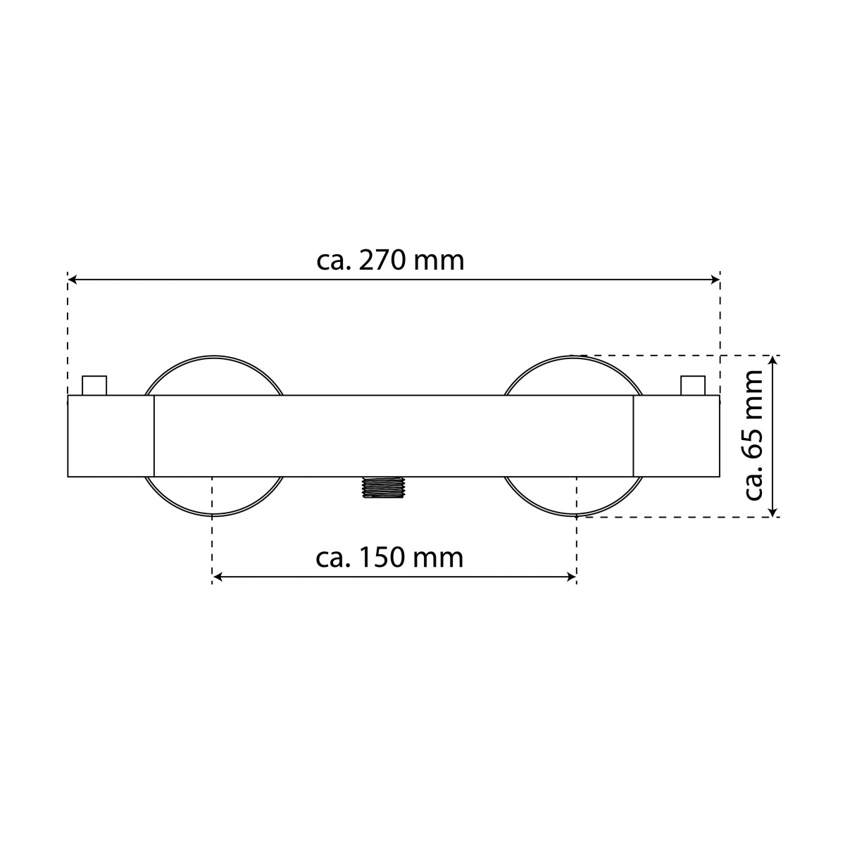 Thermostat Duscharmatur CARNEO, Chrom