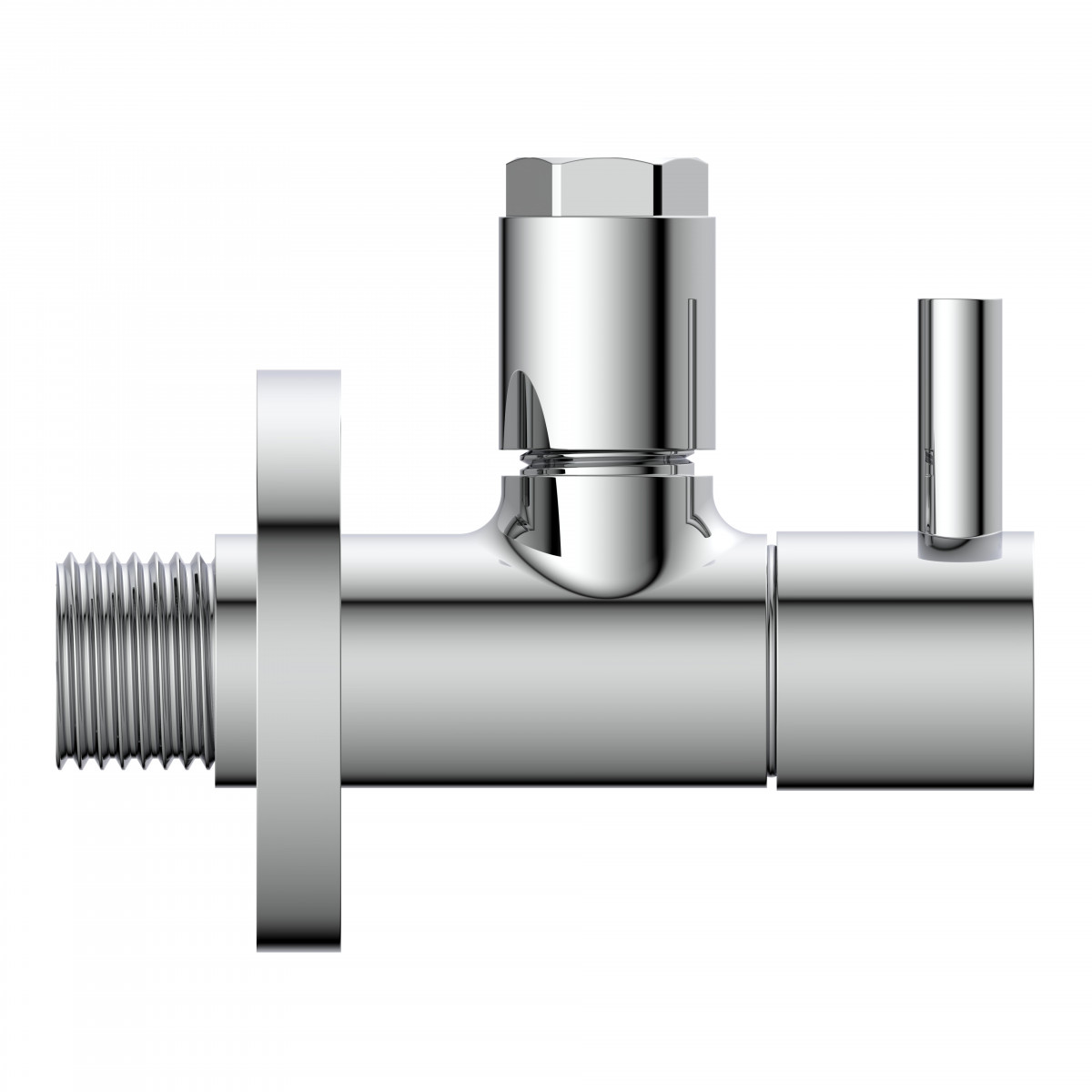 Universal Eckventil mit Schnellverschluss in Chrom