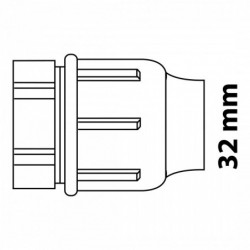 Fitting Endstück, 32 mm, Klemmfitting für HDPE