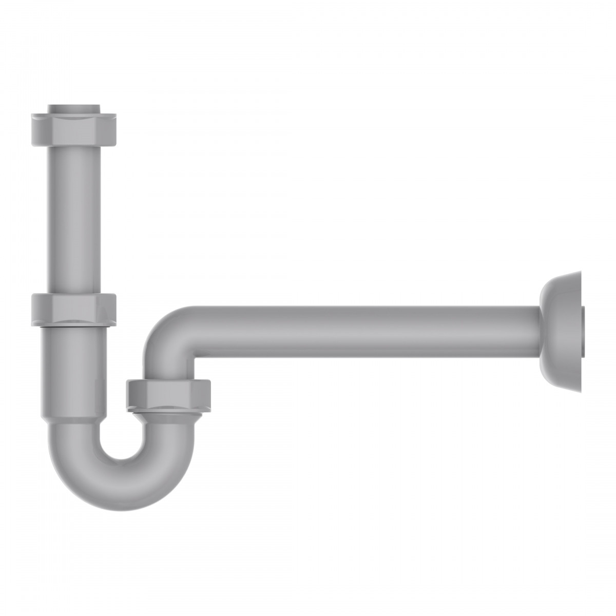 ECO-SAVE KS Röhrensiphon, Grau, 1 1/4" x 32 mm, Siphons, wasseranschluss