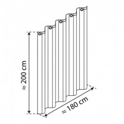 Duschvorhang, White Wave