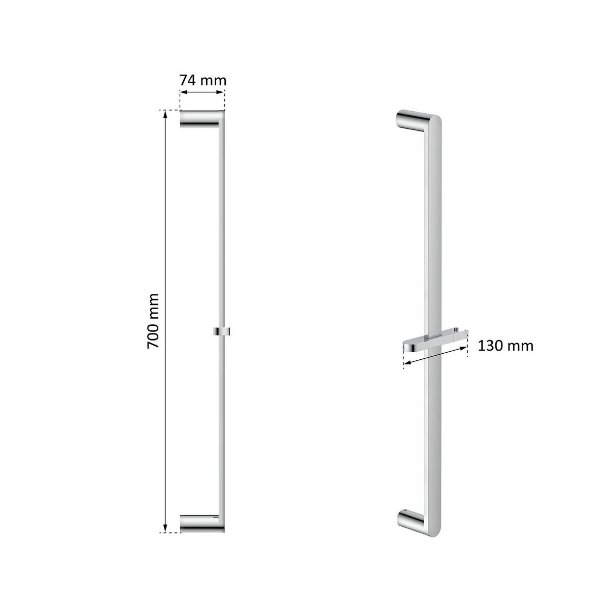 Duschstange Chrom S1