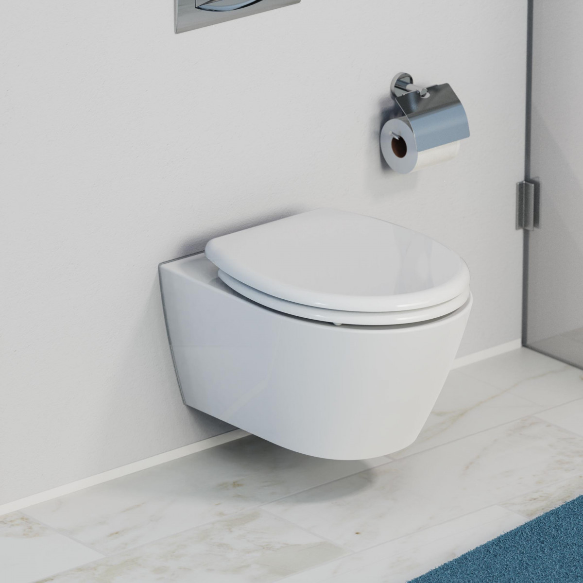 Duroplast WC-Sitz FAMILY WHITE, mit Absenkautomatik und Schnellverschluss