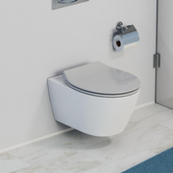 Duroplast WC-Sitz SLIM Grey, mit Absenkautomatik und Schnellverschluss