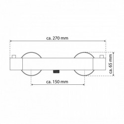 Thermostat Duscharmatur CARNEO, Chrom