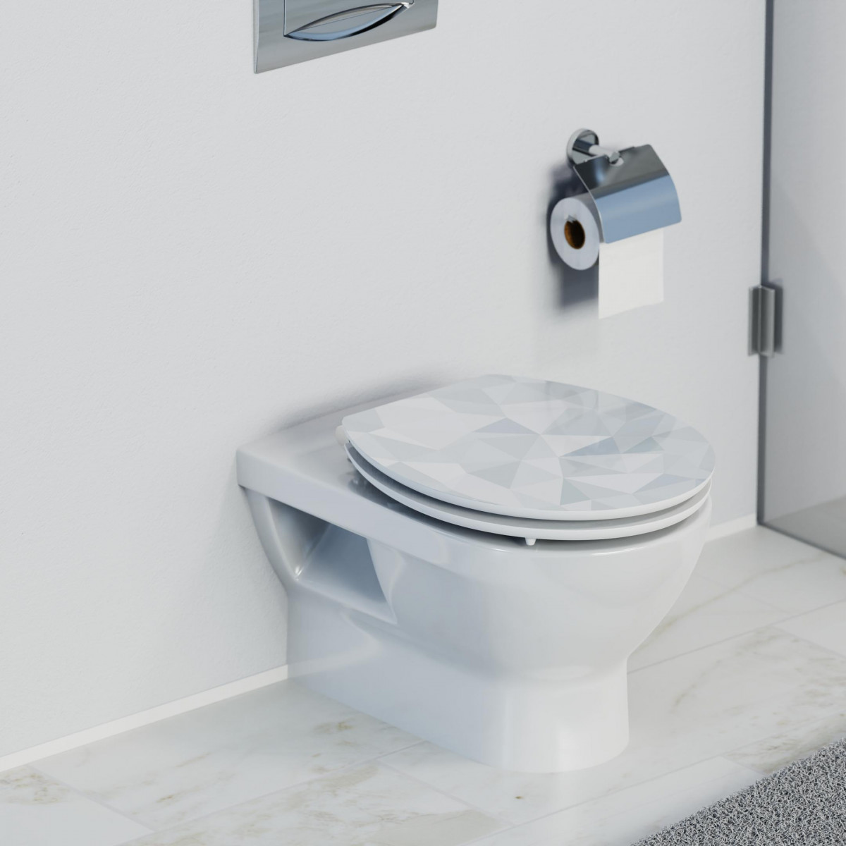 MDF High Gloss WC-Sitz DIAMOND, mit Absenkautomatik