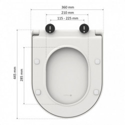 WC-Sitz WHITE TÜV geprüft in D-Form