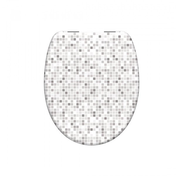 Duroplast WC-Sitz MOSAIK GRAU, mit Absenkautomatik Duroplast WC-Sitz MOSAIK GRAU, mit Absenkautomatik