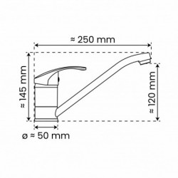 Küchenarmatur K1, Chrom, Hochdruck