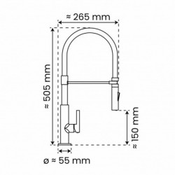 Küchenarmatur K4, Chrom, Hochdruck