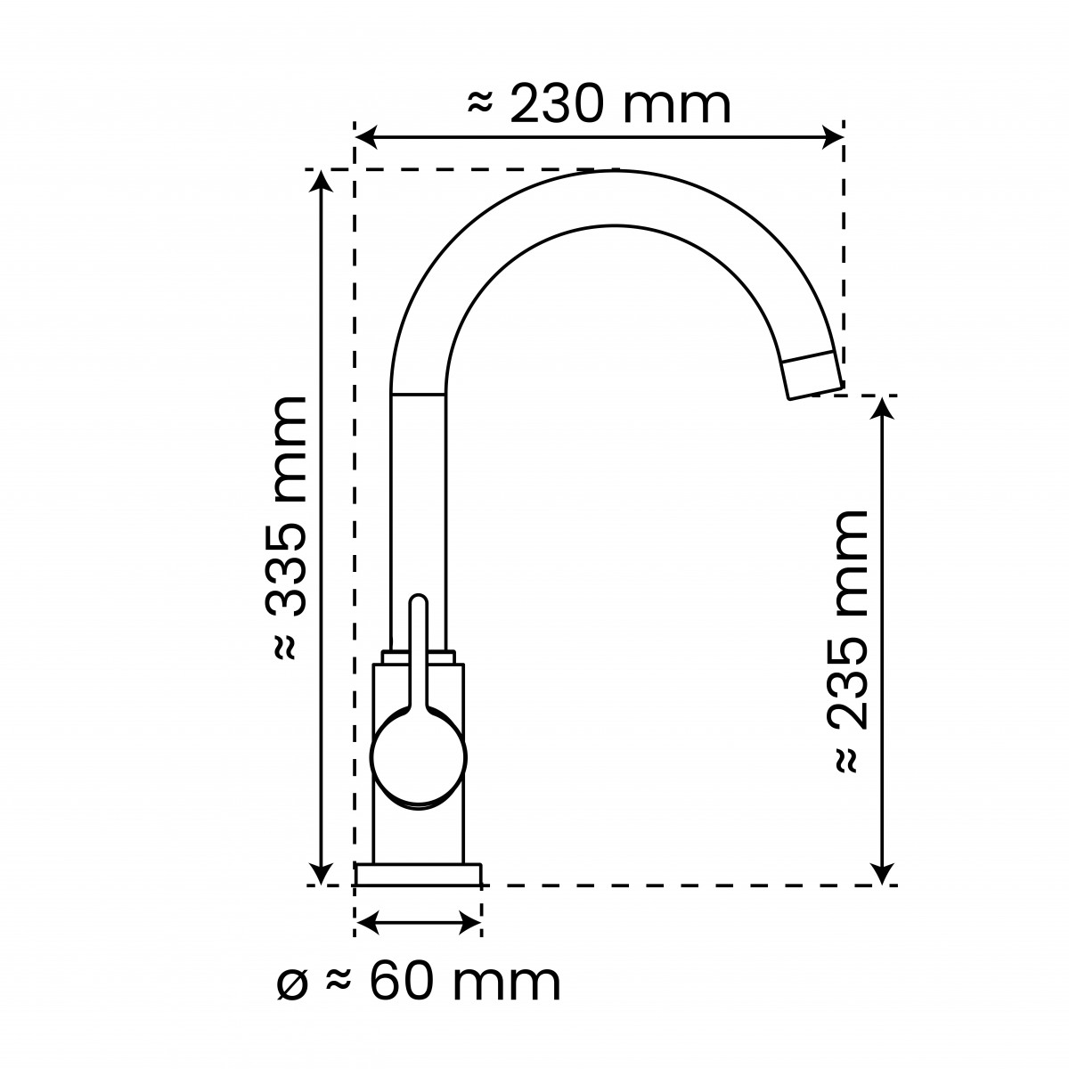 Küchenarmatur K3, Chrom, Niederdruck