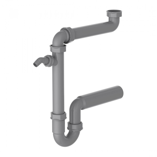 ECO-SAVE KS Raumspar-Spültisch-Röhrensiphon 50mm, Grau ECO-SAVE KS Raumspar-Spültisch-Röhrensiphon 50mm, Grau