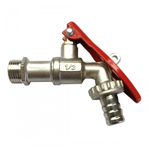 Kugel-Auslaufhahn 1/2\"AG x 3/4\"AG x 1/2T, abschließbar" Kugel-Auslaufhahn 1/2\"AG x 3/4\"AG x 1/2T, abschließbar"