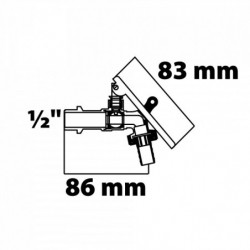 Kugel-Auslaufhahn 1/2\"AG x 3/4\"AG x 1/2T, abschließbar"